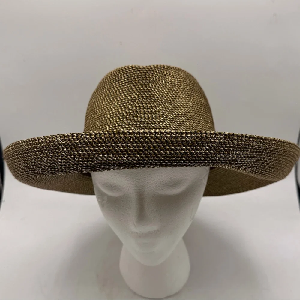 Eric Javits New York Western Gambler Straw Hat – Tan – Croc Band – 57 cm - Picture 3 of 6